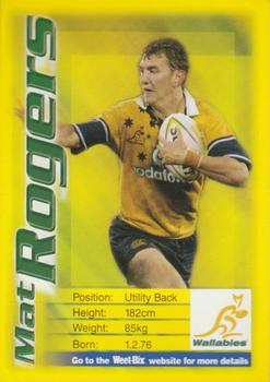 2003 Weet-Bix Australia Wallabies 'Eat n Win' #NNO Mat Rogers Front